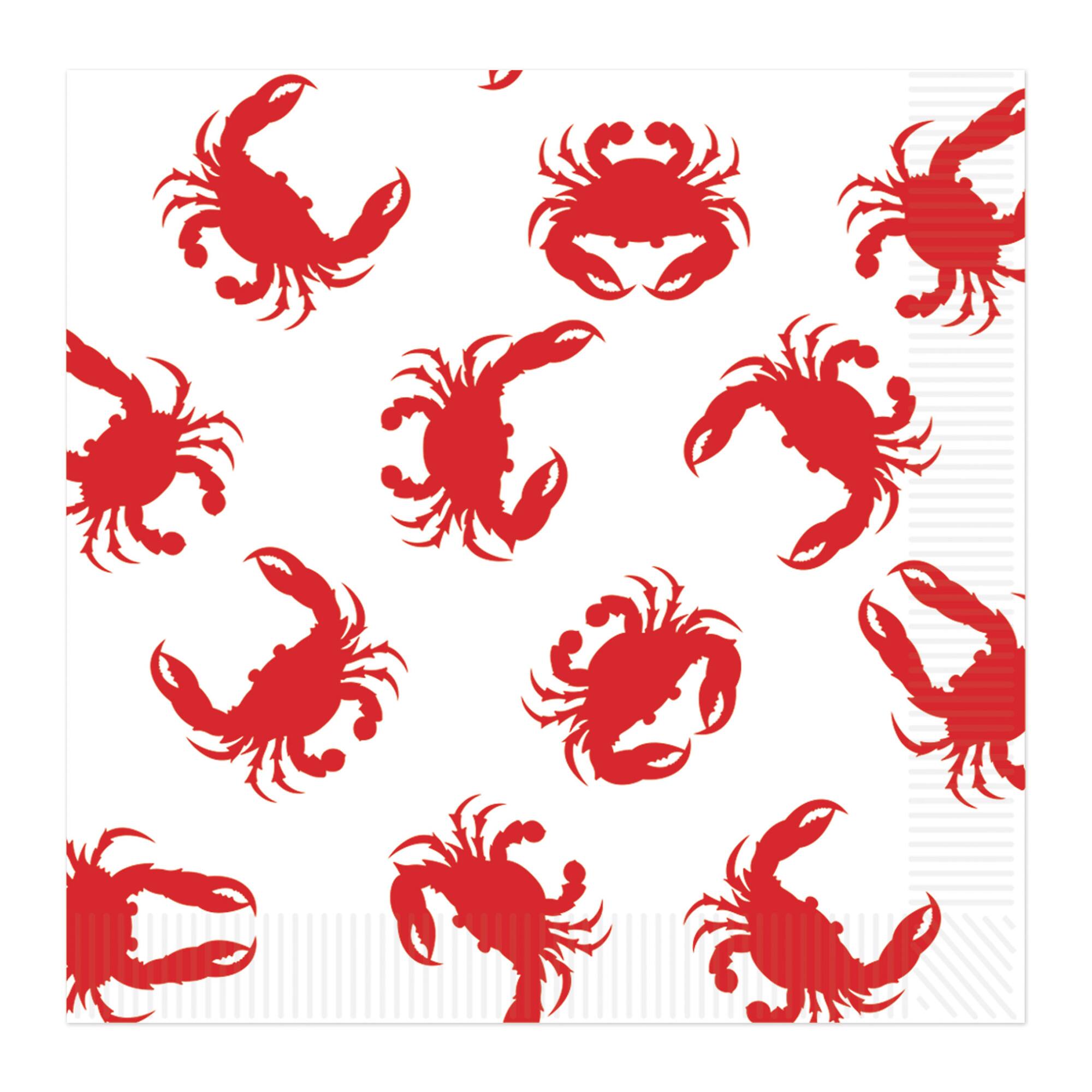 Beistle 6.5" x 6.5" 2-Ply Crab Luncheon Napkins, 32ct.